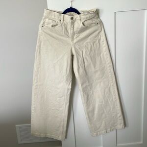 GAP Cream Flare Wide Leg Jeans